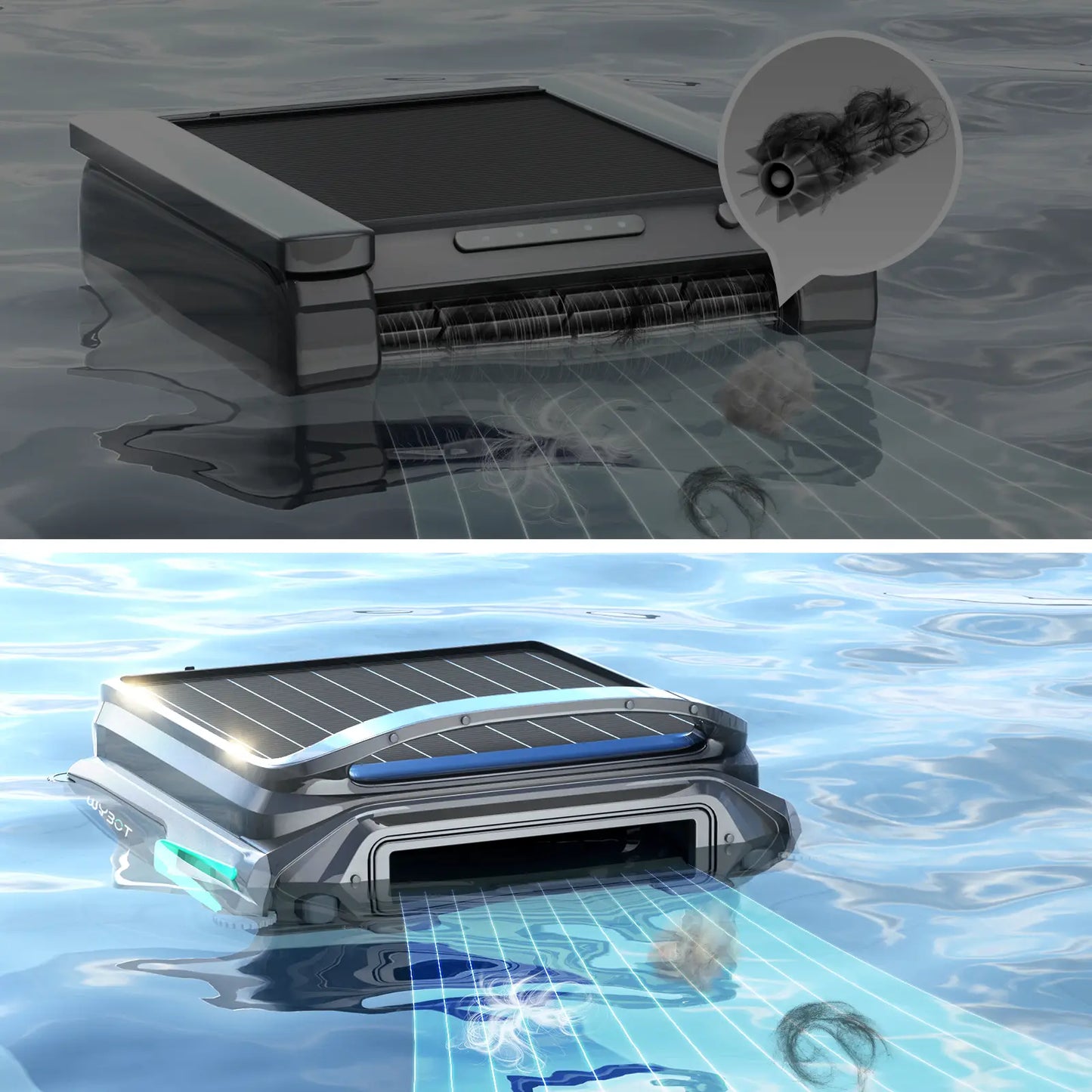 WYBOT F1 Pool Skimmer Solar Powered Robotic Cleaner