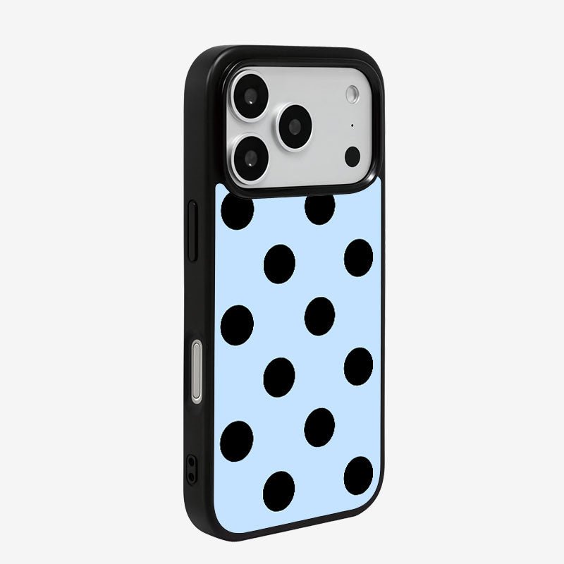 Casey Blue Black Polka Dot Magnetic Matte Phone Case – Anti-Fingerprint Protective Cover