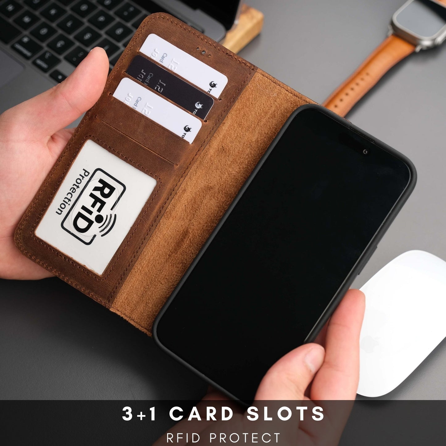 Casper Leather iPhone 14 Pro Wallet Case | MagSafe
