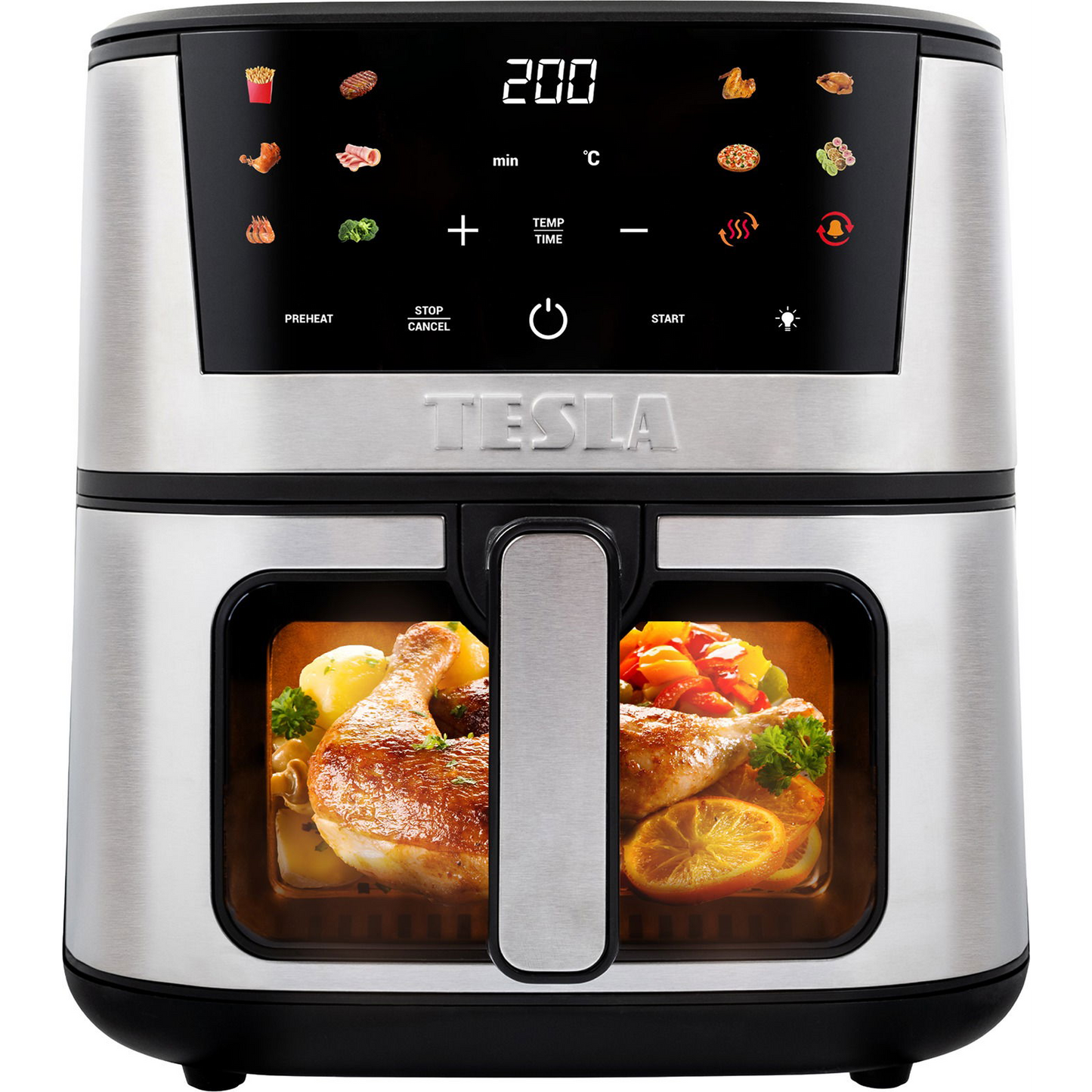 TESLA AirCook Q60 XXL Pro 1600W forrólevegős fritőz 7L