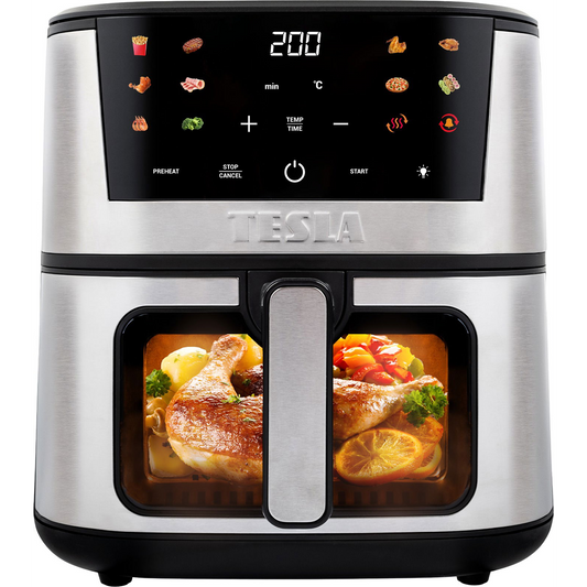 TESLA AirCook Q60 XXL Pro 1600W forrólevegős fritőz 7L