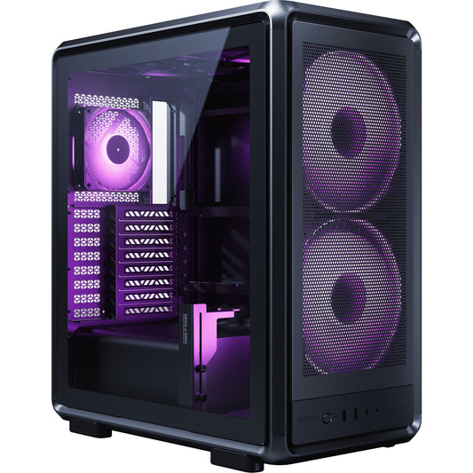 Cooler Master MasterFrame 500 Mesh ARGB Midi Tower Case (Black | 2x USB-A | 1x USB-C | RGB | Tempered Glass)
